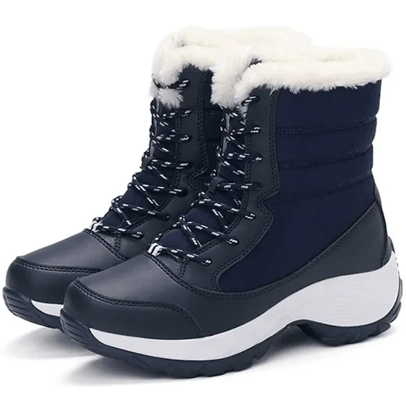 Bottes cheville femme légères pour pêche hivernale avec talons plateforme chaudes neige