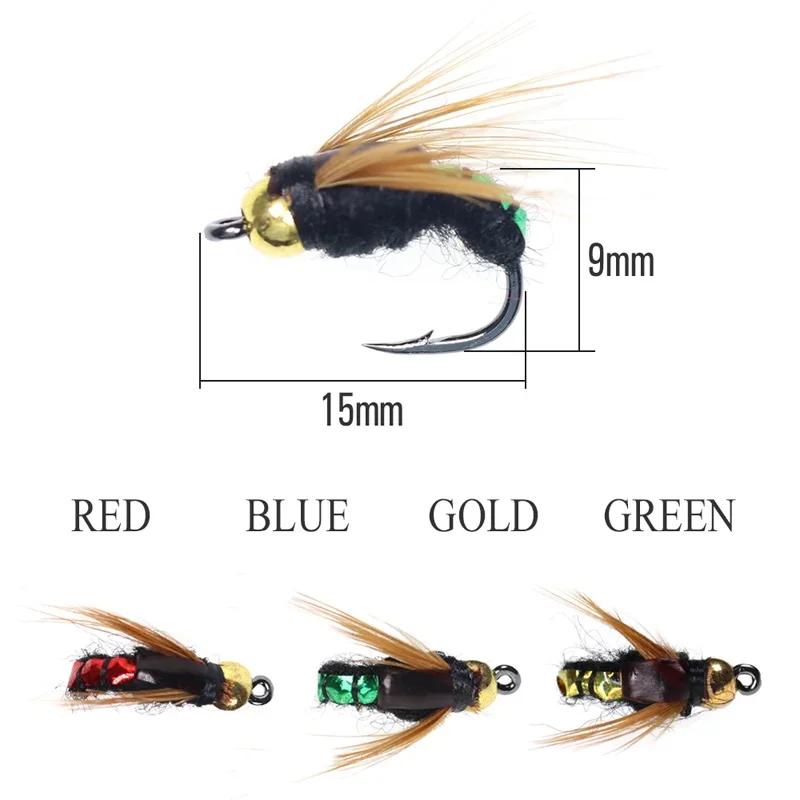 Kit mouches artificielles pêche truite nymphs scuds insectes leurres 4 8 32 pièces pour pêche à la mouche