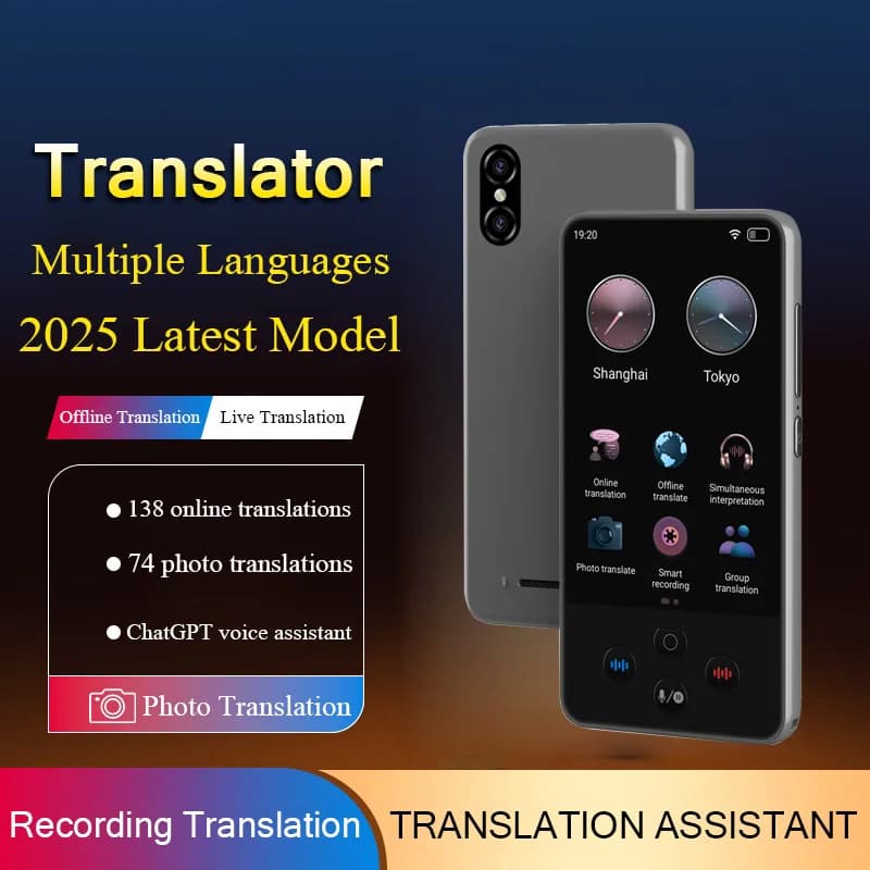 Traducteur vocal instantané 138 langues avec ChatGPT pour la pêche et voyages à l'étranger