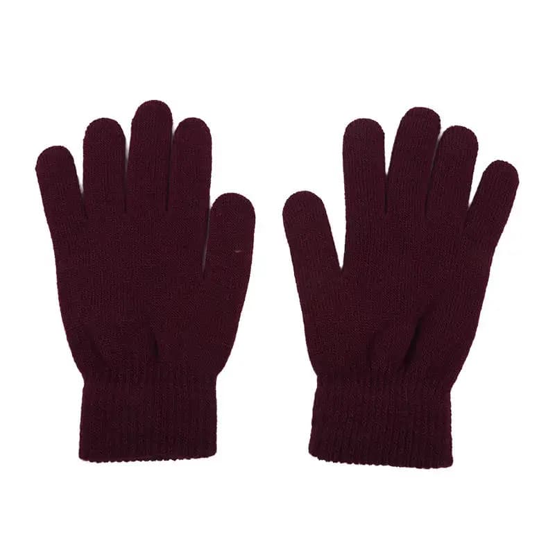 Gants d'hiver cinq doigts tactiles pour pêche et vélo - Chauffants tricotés anti-vent étudiants