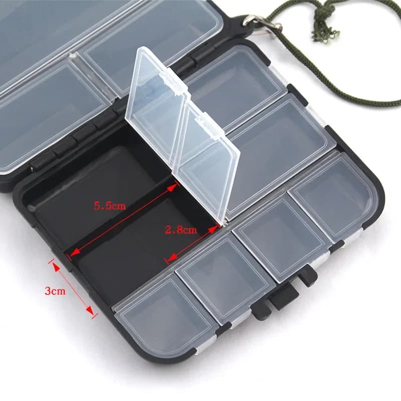 Boîte de rangement pêche double face Luya pour accessoires hameçons leurres organisation matériel