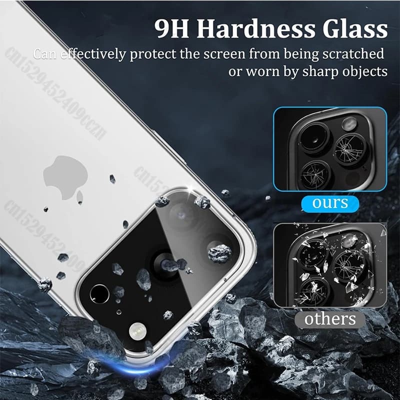 Verre trempé protection caméra 3D iPhone 17 Pro Max objectif écran pêche photo sous-marine