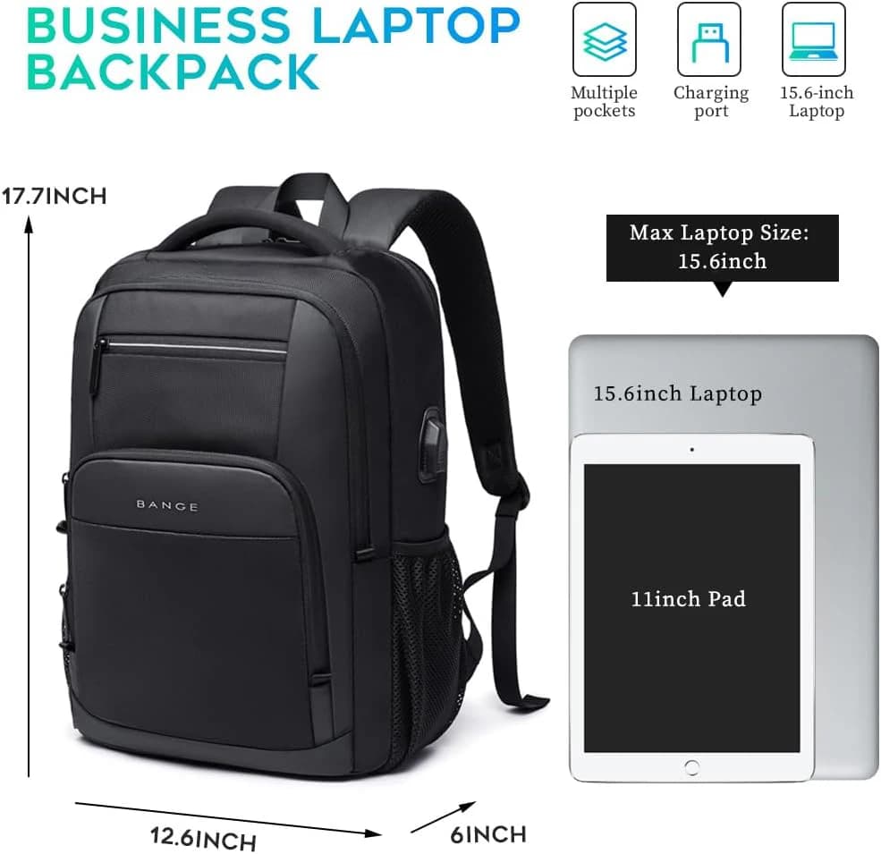 Sac à dos étanche avec port USB pour ordinateur 15,6 pouces - Sac école ado homme et femme