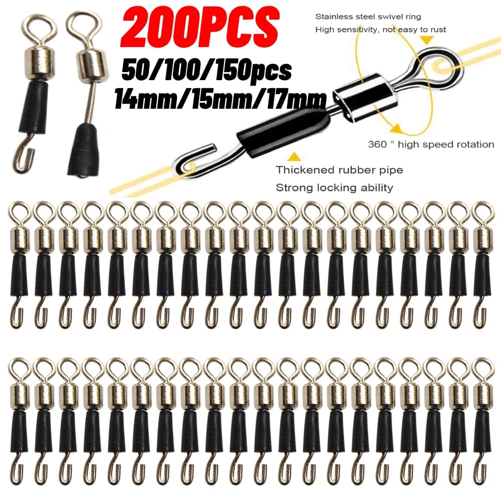 50-200Pcs Swivels à Changement Rapide pour Pêche à la Carpe - Accessoires Méthode Feeder et Connecteurs