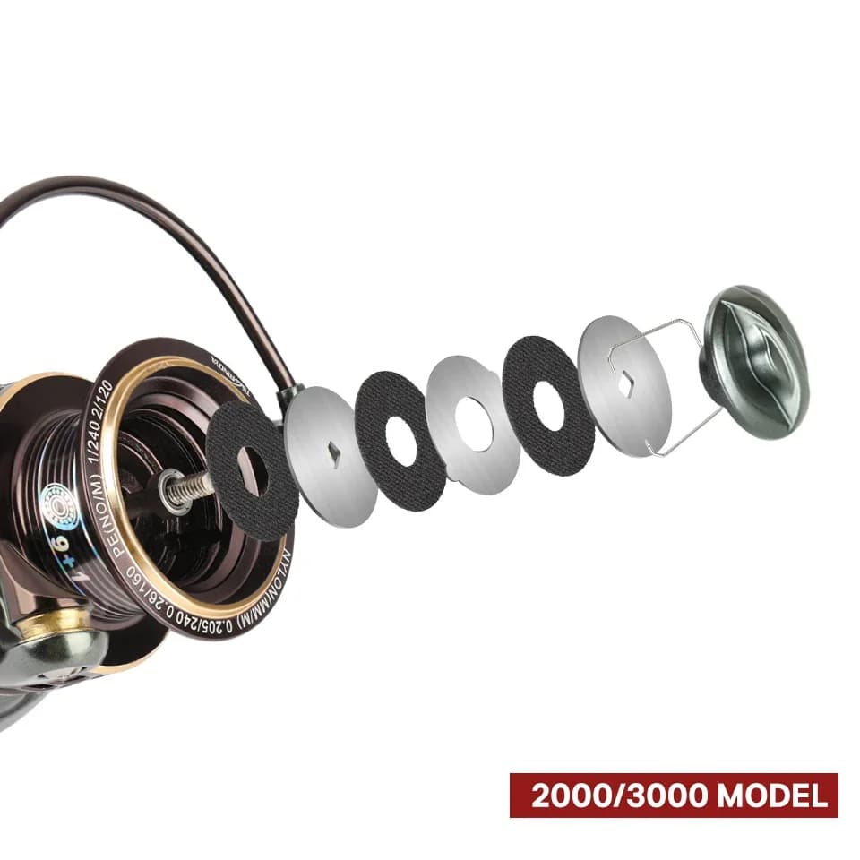 Moulinet Tsurinoya Jaguar 1000-3000 long casting double spool acier inox pour bar et mer
