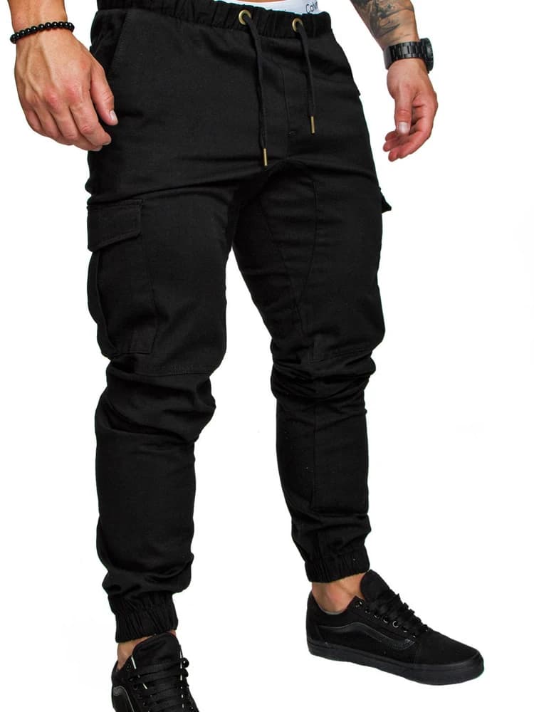 Pantalon cargo élastique homme été avec lacets pour pêche active et mouvements amples