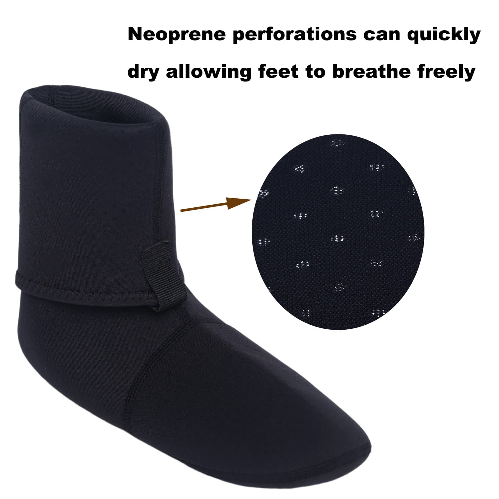 Chaussettes de pêche à gué en néoprène 3MM - Chaussettes résistantes à l'abrasion pour pêche à la mouche