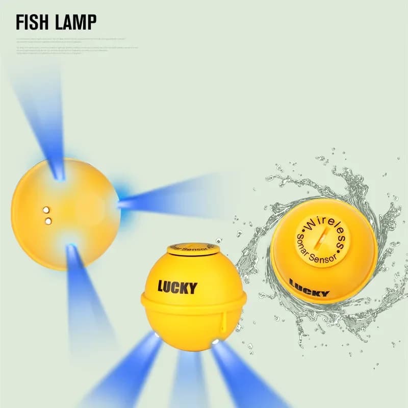 Sonar portable Lucky 45m avec lampe attractive - Détecteur de poissons sans fil étanche FF718LiC-WLA