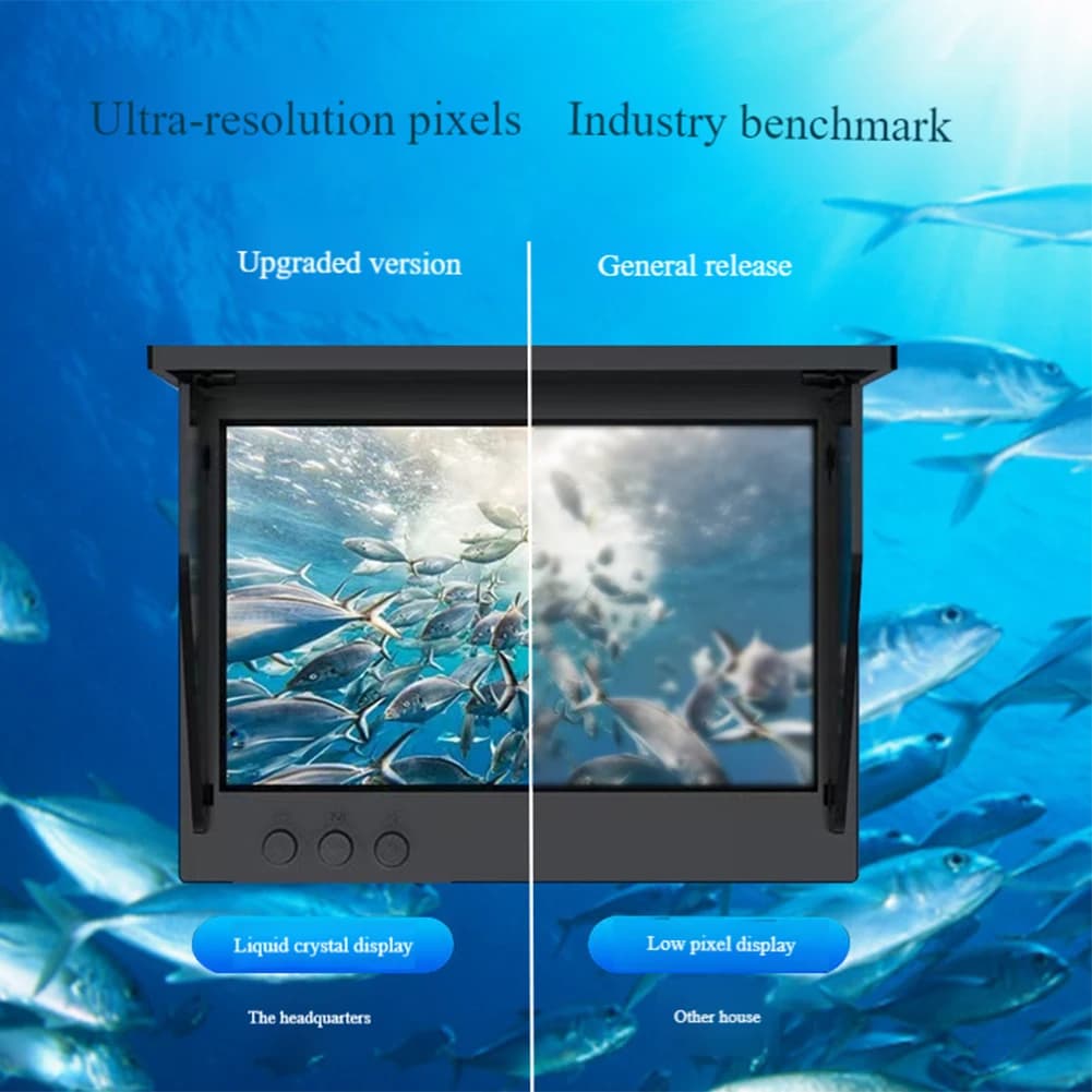 Caméra pêche sous-marine HD 4.3/5 pouces étanche avec vue large 220° pour lac et glace