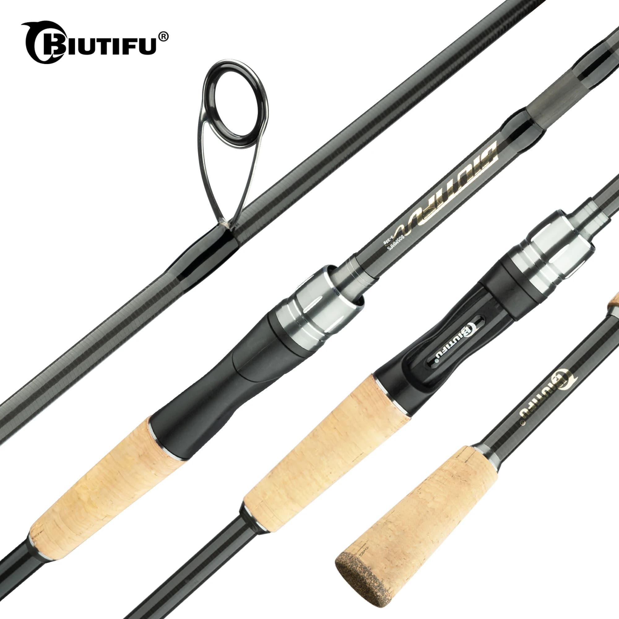Canne spinning carbone BIUTIFU voyageur 5-35g M Fast, ultralégère pour truite et petits leurres casting