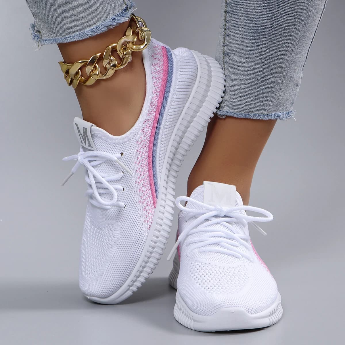 Chaussures plates mesh été femme respirantes pêche casual sneakers soldes livraison gratuite