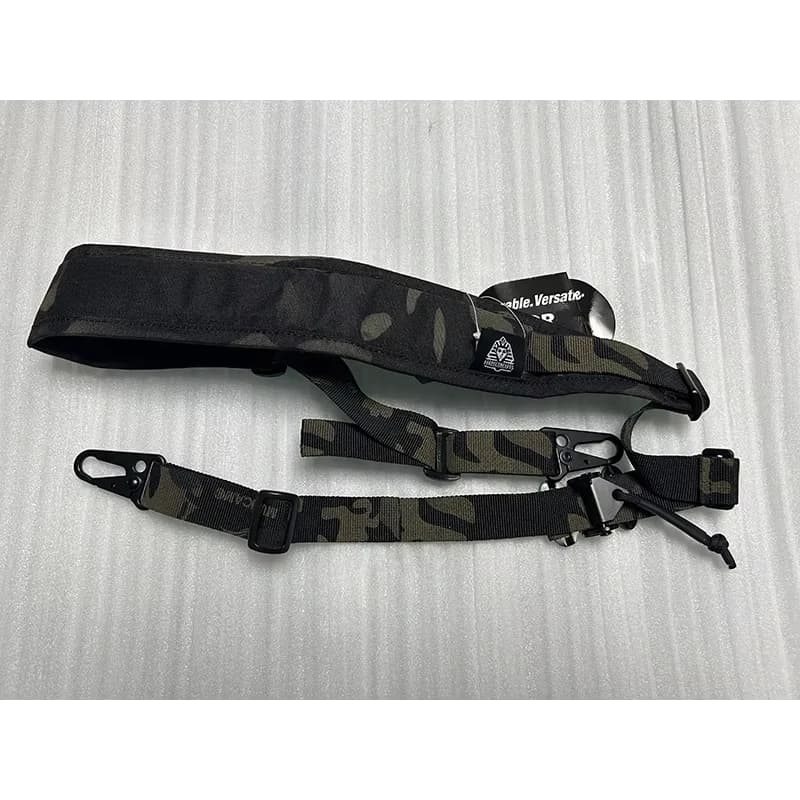 Bretelle camouflage réglable pour fusil de pêche - Sangle 2 points modulaire chasse pêche combat