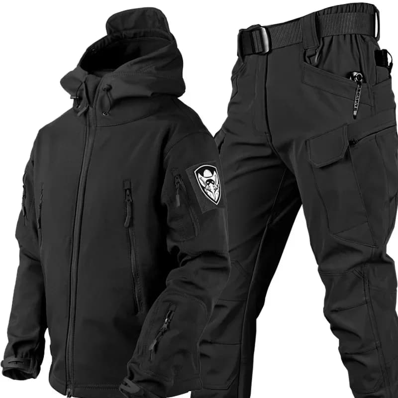 Veste et pantalon de pêche hiver polaire coupe-vent imperméable 5XL épais résistant