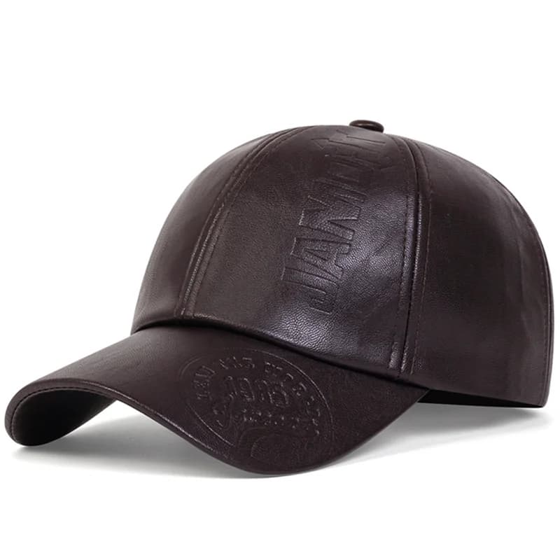 Casquette baseball cuir vintage hip hop sport armée militaire britannique vachette homme pêche