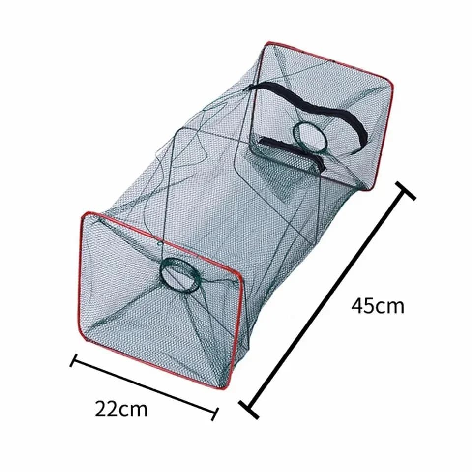 Filet pliable pêche crabe et crevette - Piège nylon fin pour crustacés en extérieur