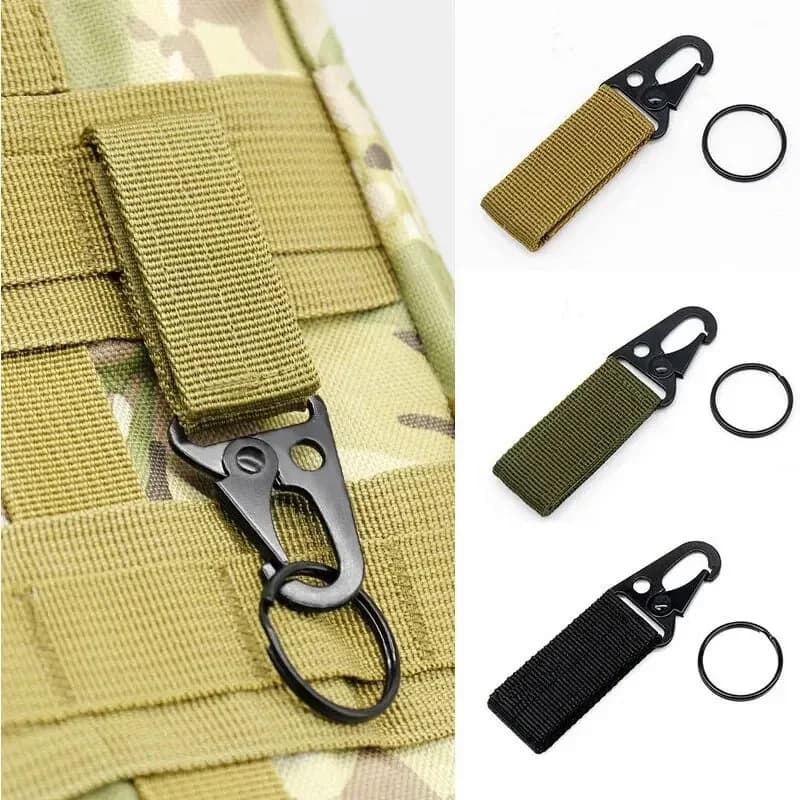 Mousquetons tactiques pour pêche - Lot 1/2/3 pièces, système MOLLE, accroche sécurisée équipement