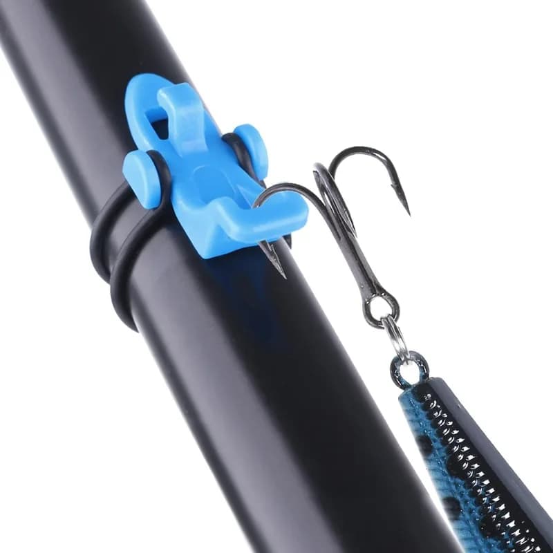 Support de leurres pour canne à pêche - Porte-leurres plastique avec crochet pour cuillers et leurres souples