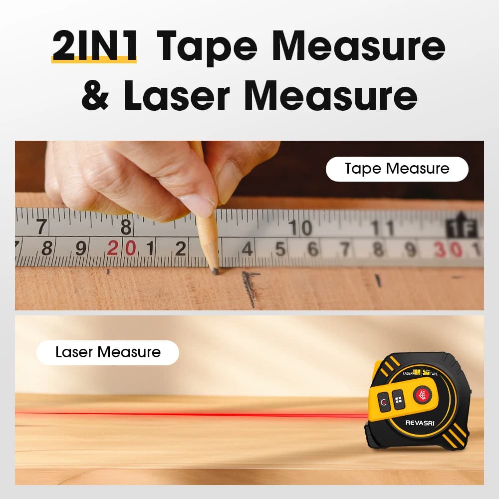Mètre laser REVASRI 2en1 haute précision - Règle intelligente avec écran LCD pour pêche