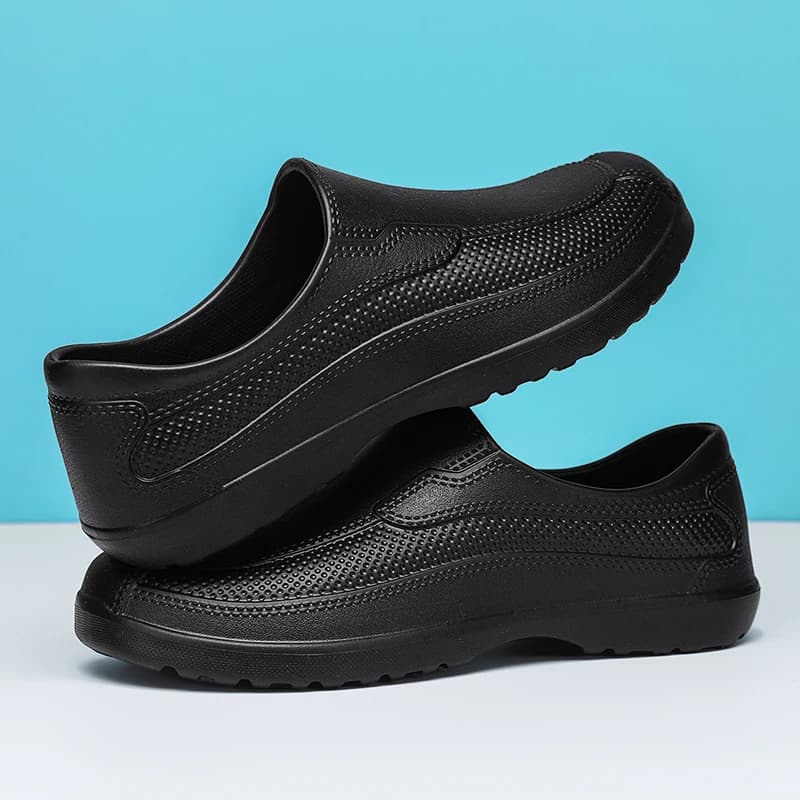 Chaussures de pêche étanches alimentaires en stock, bottes de sécurité travail extérieur ultra-légères antidérapantes