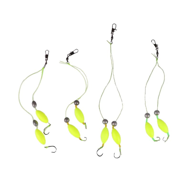Hameçon Iseni pour pêche carpe - Rigs prêts taille 3#-14# - Montages pêche avec 2 hameçons