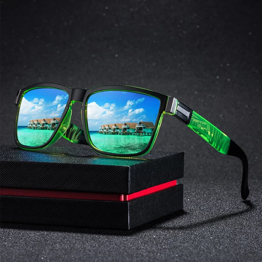 Lunettes de pêche carrées UV400 - 3 paires colorées pour hommes et femmes - Protection solaire légère pour pêcheurs