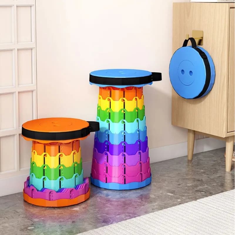 Tabouret pliant télescopique léger portable pour pêche plage et camping extérieur