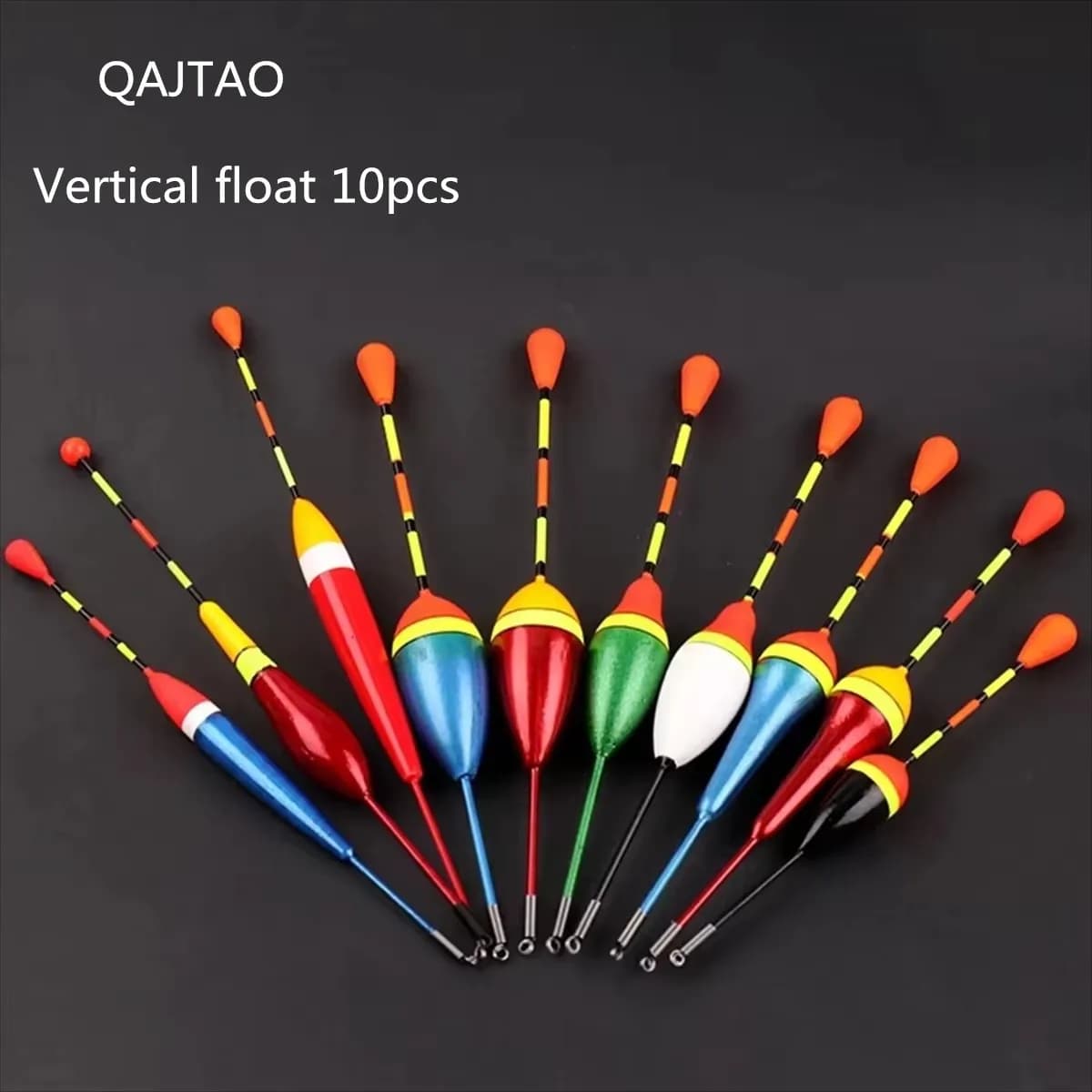 Lot promotionnel 10 flotteurs de pêche mélangés tailles couleurs pour équipement complet pêcheur