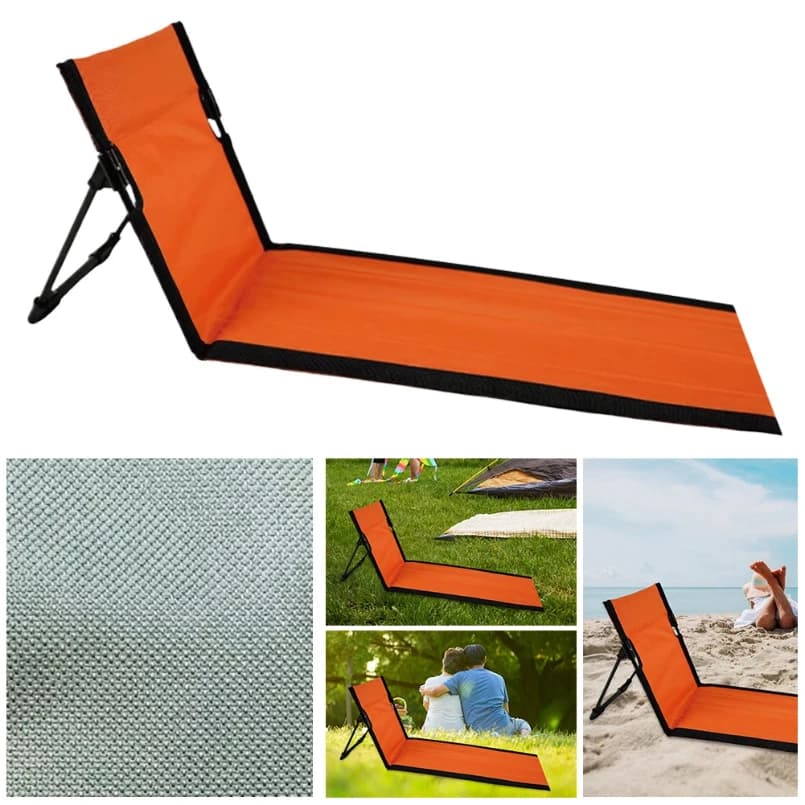 Chaise de plage pliante avec dossier léger pour jardin parc pelouse pique-nique extérieur