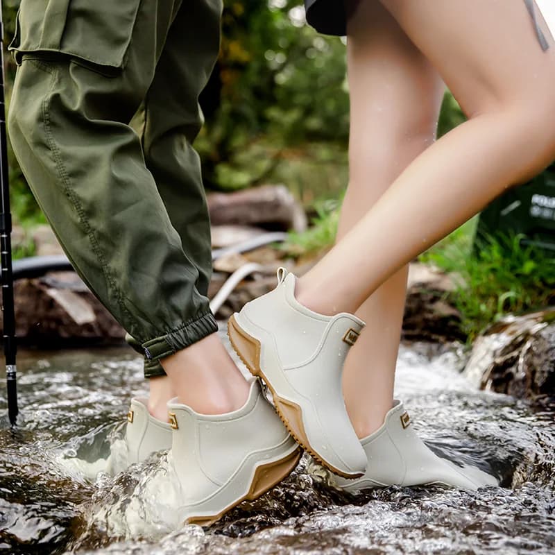 Bottes cheville homme pêche extérieur cuisine chaussures eau imperméables antidérapantes