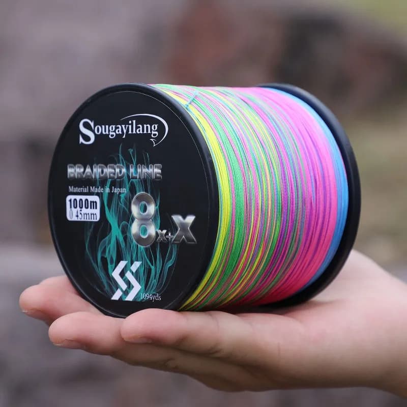 Ligne de pêche multifilament Sougayilang 9 brins PE 300m pour carpe et carnassiers