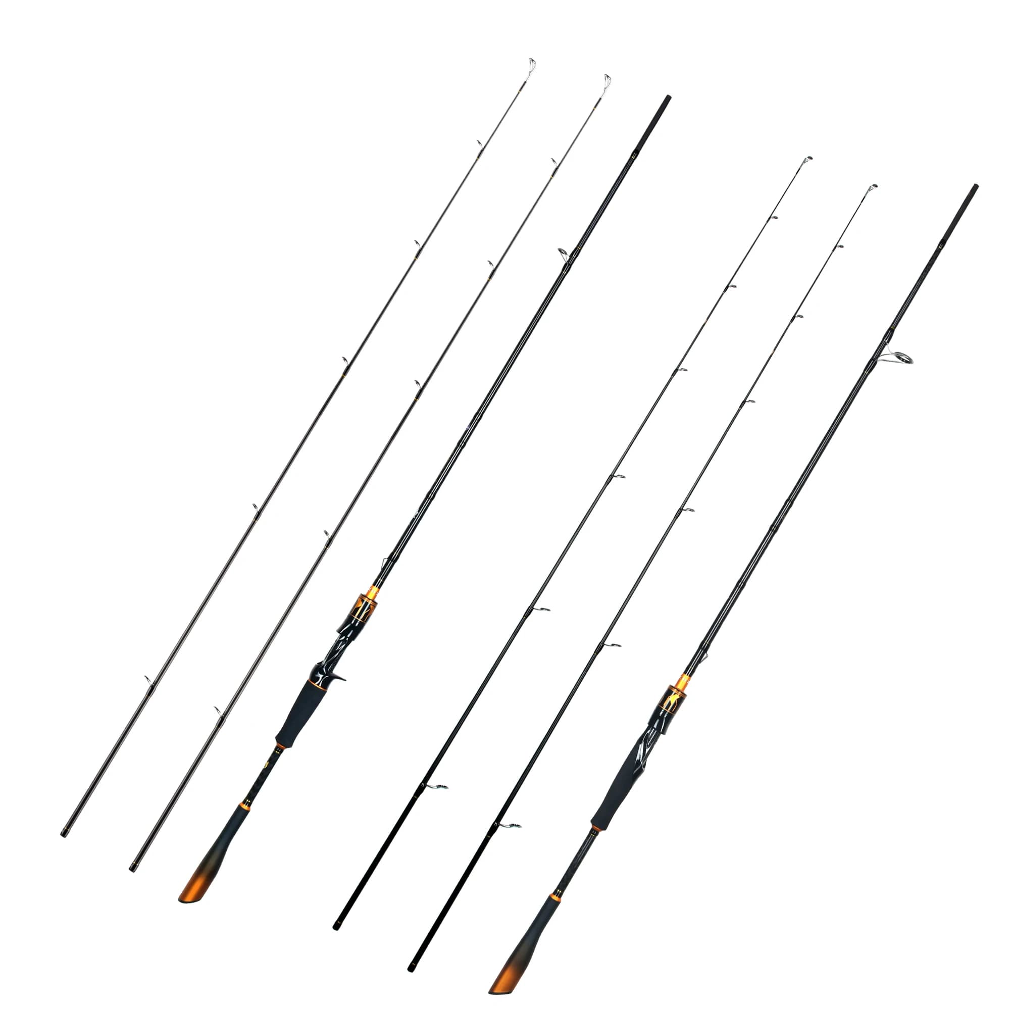 Canne spinning casting BIUTIFU 2 brins 1.8-2.7m carbone T1000 pour leurres 7-80g brochet et perche