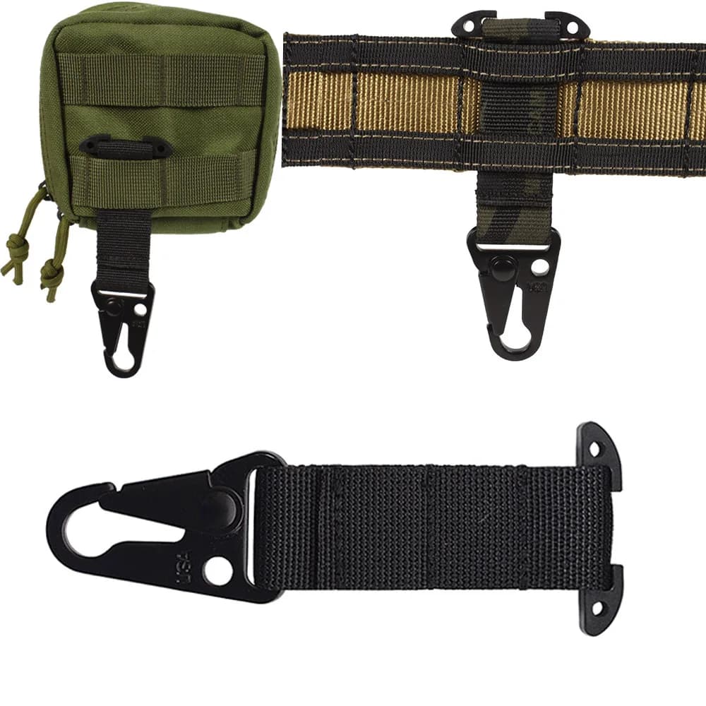 Mousqueton tactique crochet accroche MOLLE pour ceinture pêche équipement outdoor accessoires