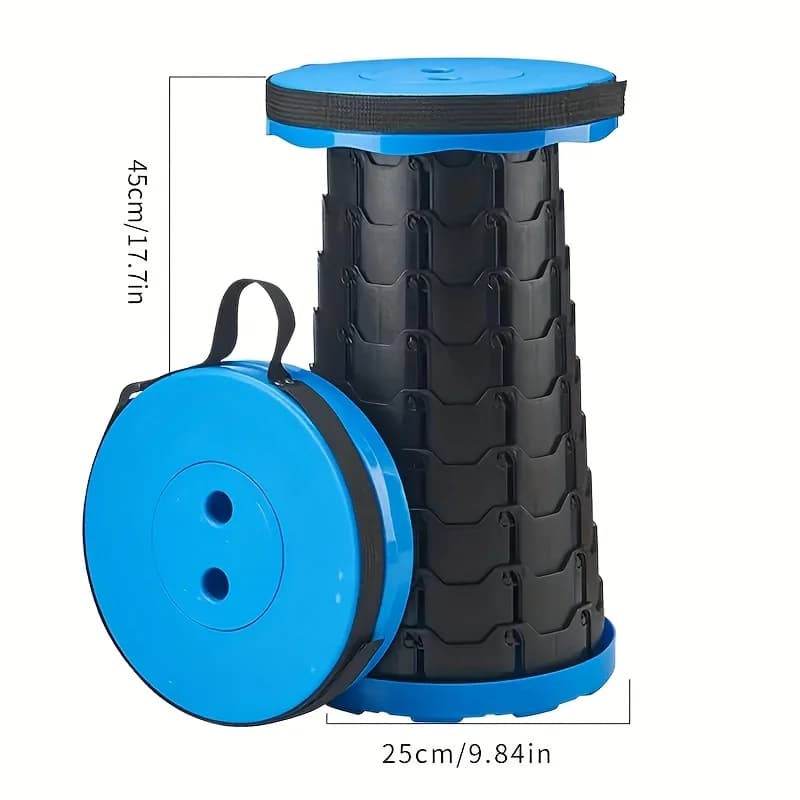 Tabouret pliant camping 226kg capacité - Siège réglable avec poignées pour pêche randonnée et pique-nique