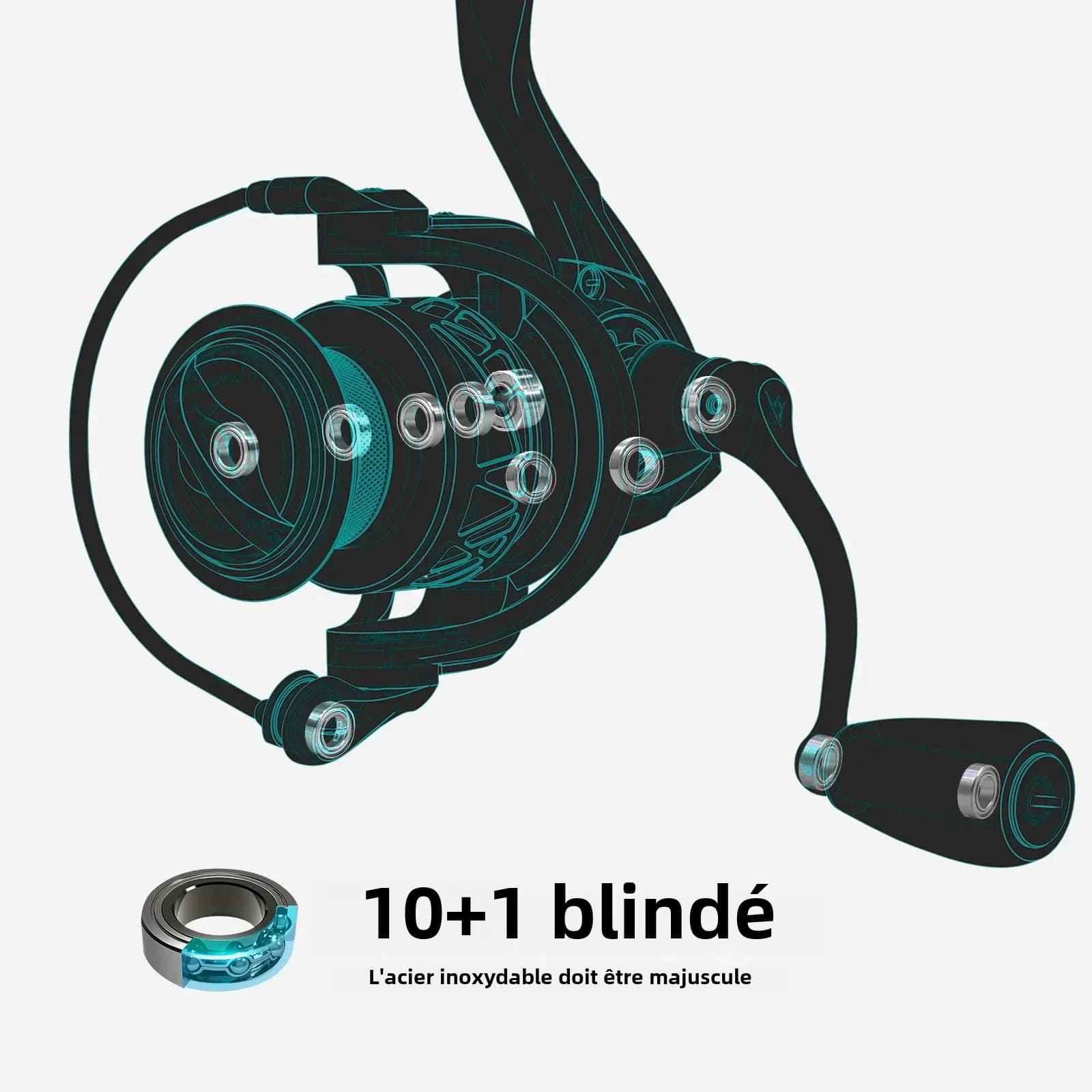 Moulinet Spinning Piscifun Carbon X Ultraléger 145g 15kg Max 5.2:1/6.2:1 11BB Eau Douce 1000-4000
