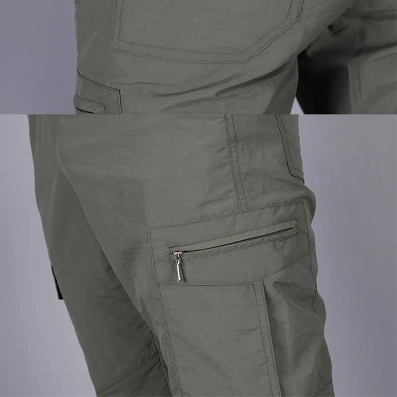 Pantalon cargo taille plus respirant - Imperméable multi-poches pour pêche
