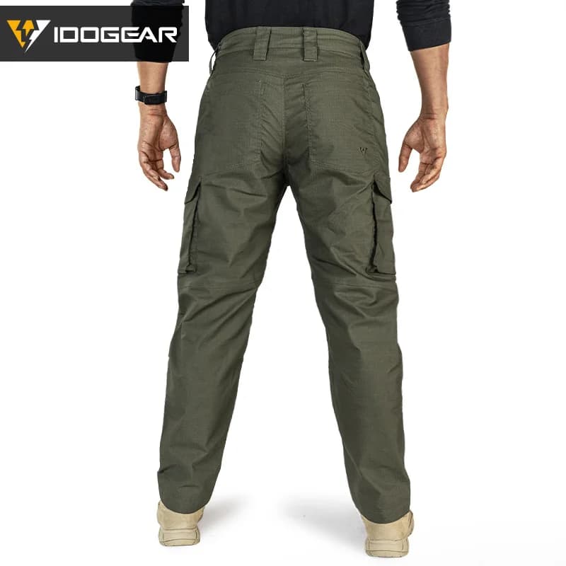 Pantalon tactique IDOGEAR pêche escalade outdoor cargo vert ranger multi-poches