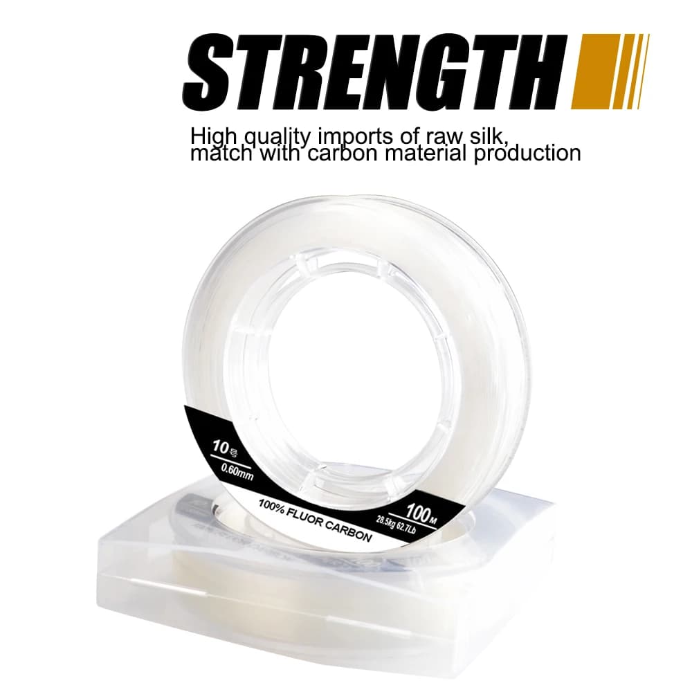 Ligne de pêche fluorocarbone 100% FTK 50M 100M, bas de ligne carp fast sinking pour canne à mouche