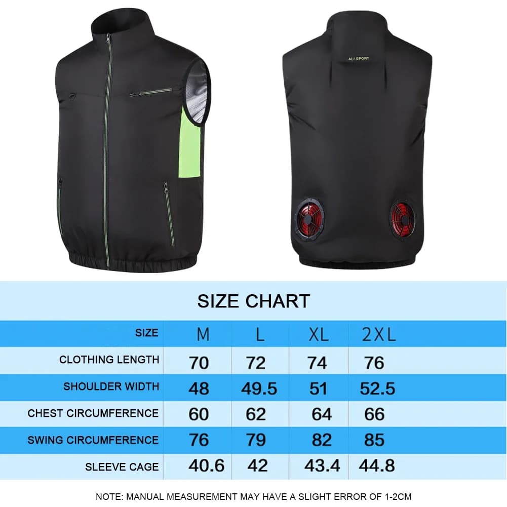 Veste Rafraîchissante avec Ventilateur pour Pêche, Randonnée et Camping d'Été Résistante à la Chaleur