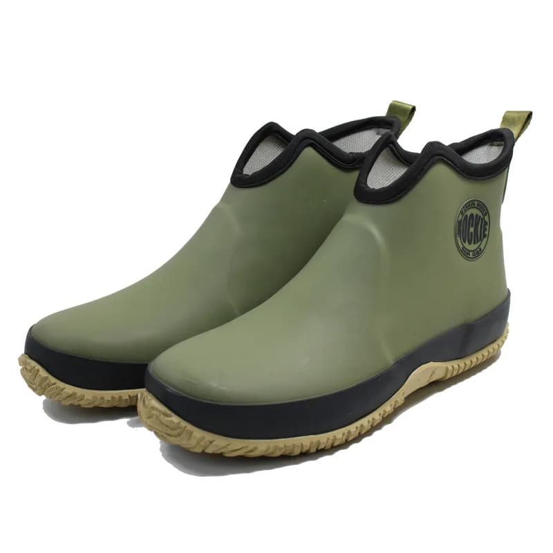 Bottes de pluie caoutchouc homme cheville automne plateforme galoches pêche imperméables