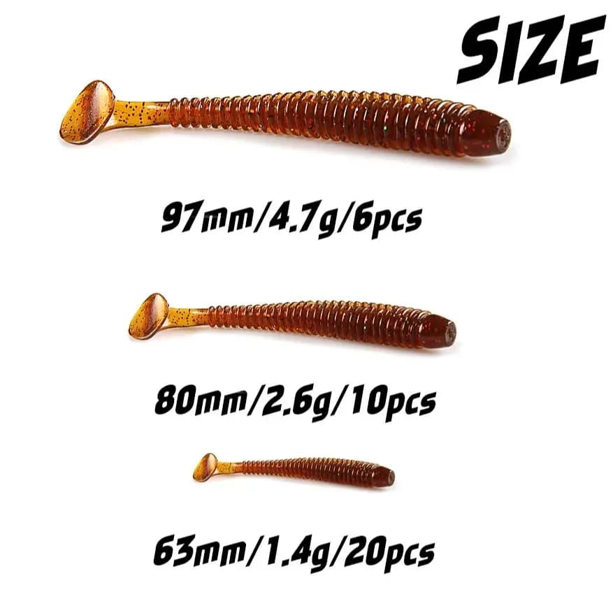 Supercontinent impact ring shad 20/10/6 pièces leurres souples swimbait jigging pêche