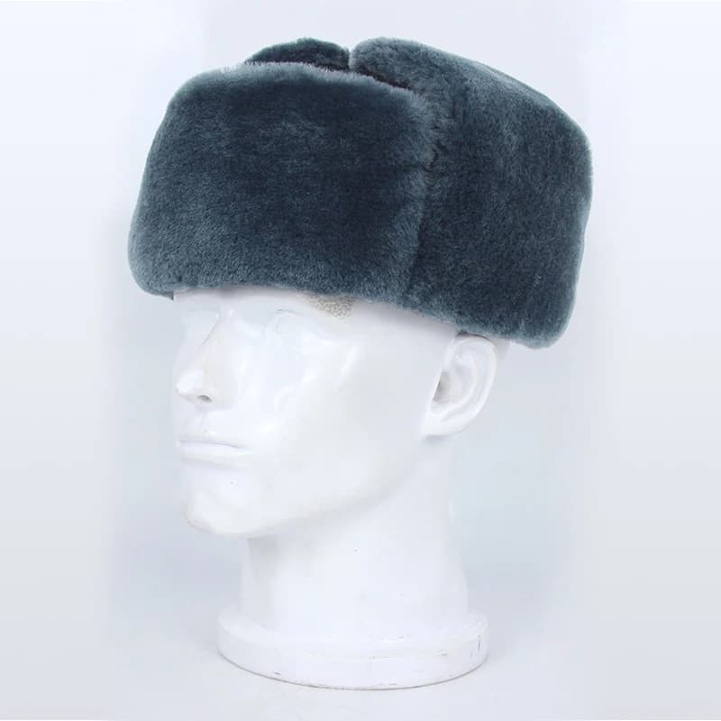 Chapeau ushanka russe tactique hiver - Bonnet pêche chasse chaud coton gris pour pêche froide