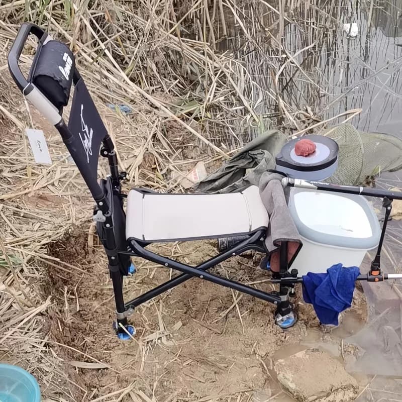 Chaise Knight pêche multifonction tout-terrain portable pliante dossier camping chasse randonnée
