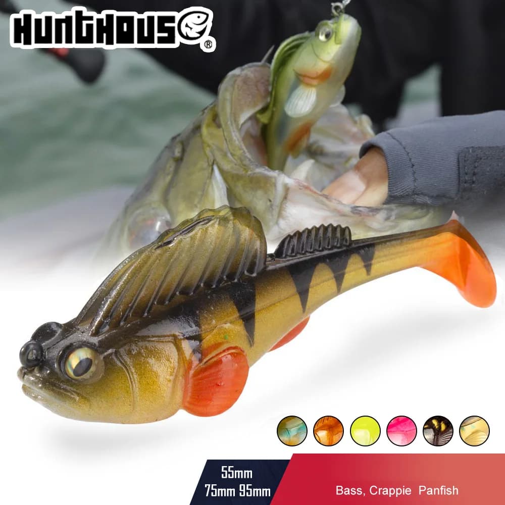 Leurre souple Hunthouse appât jig 7 à 28g pour brochet perche et bar en mer pêche