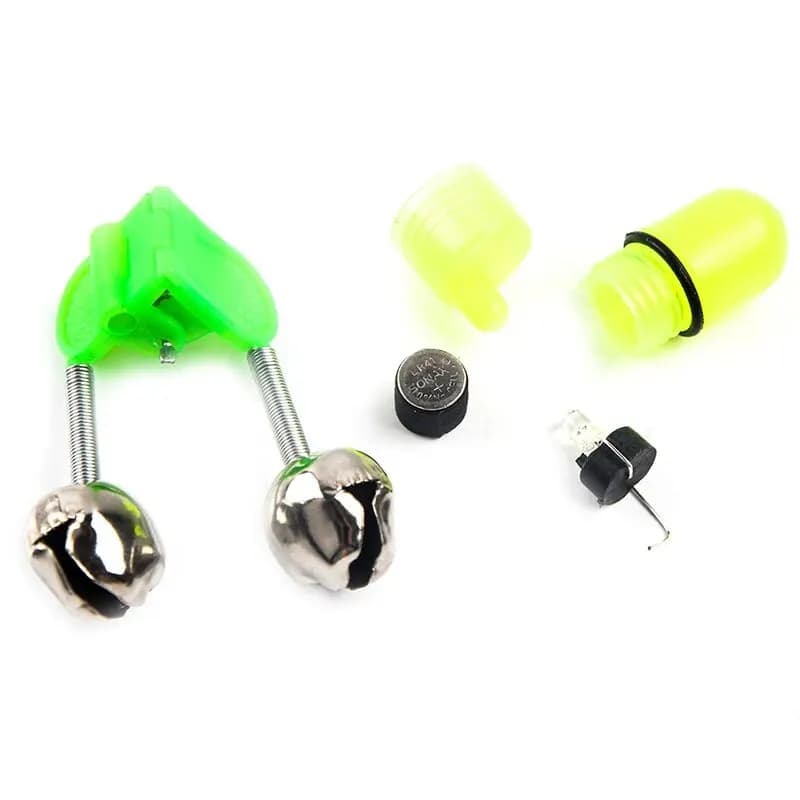 6 Cloches Luminiscentes Pêche Nuit Double Anneau Alarme Morsure Poissons Accessoires Spéciaux