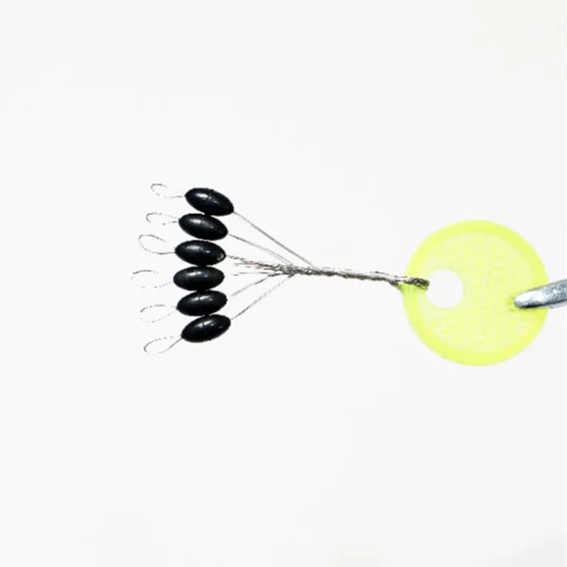 600 flotteurs ovales noirs silicone pour pêche carpe - lot professionnel économique
