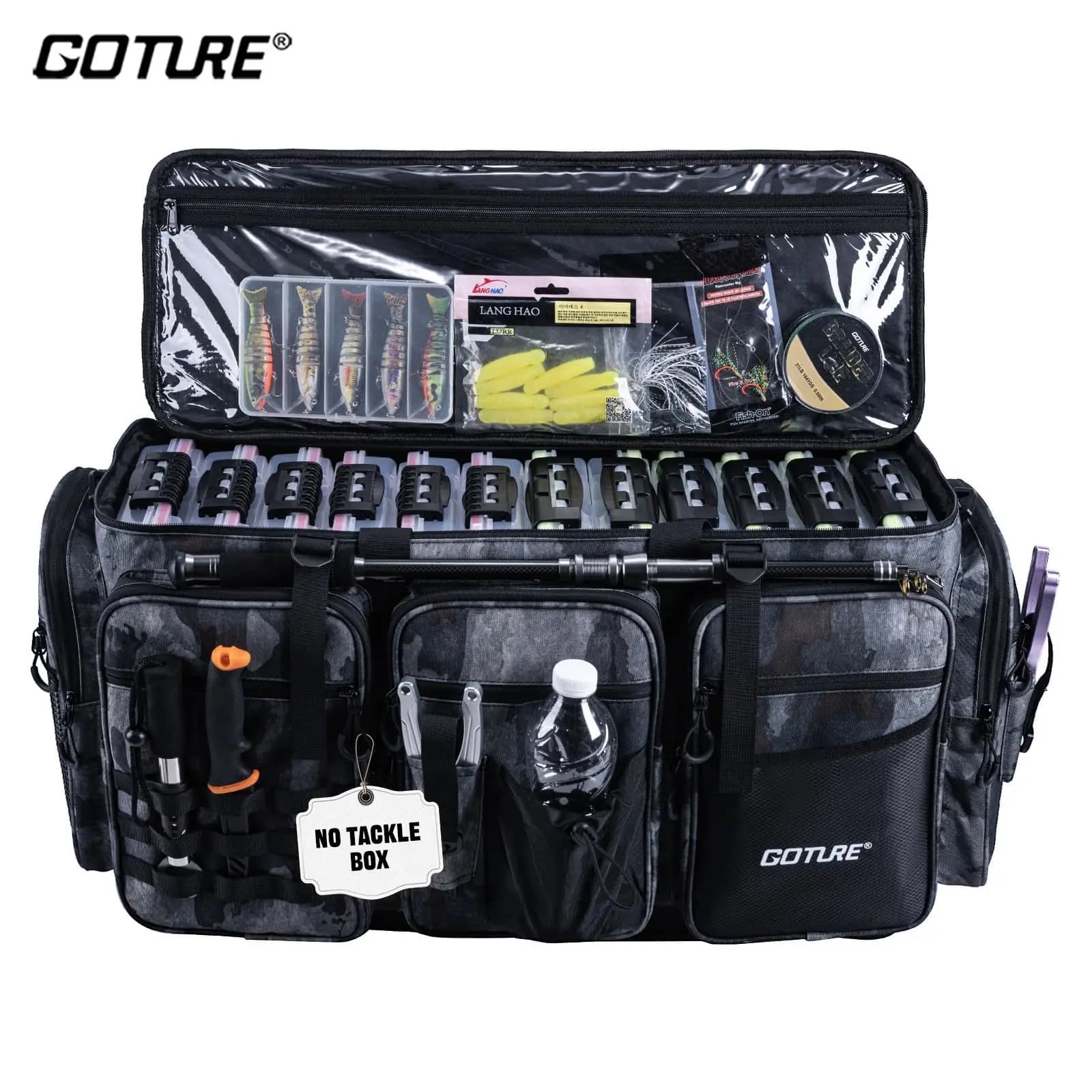Sac étanche Goture grande capacité fond dur EVA - Rangement matériel pêche et camping outdoor