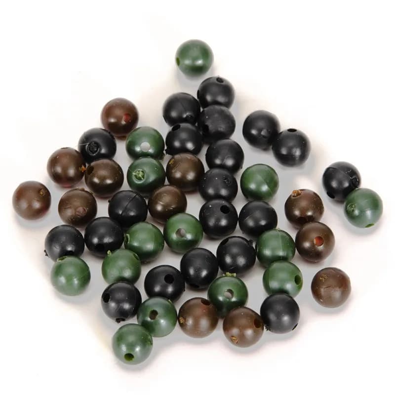 Perles silicone anti-emmêlement pêche 50 pièces 8mm - Billes protection ligne pêche set complet