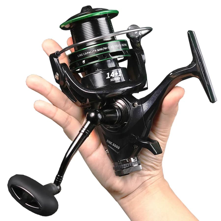 Moulinet spinning JOSBY 15-20kg drag 5.2:1 métal pour carpe et gros poissons eau douce