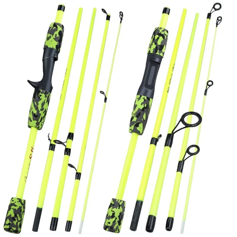 Canne spinning Sougayilang 5 sections 1.7m carbone ultralégère voyage pêche eau douce portable