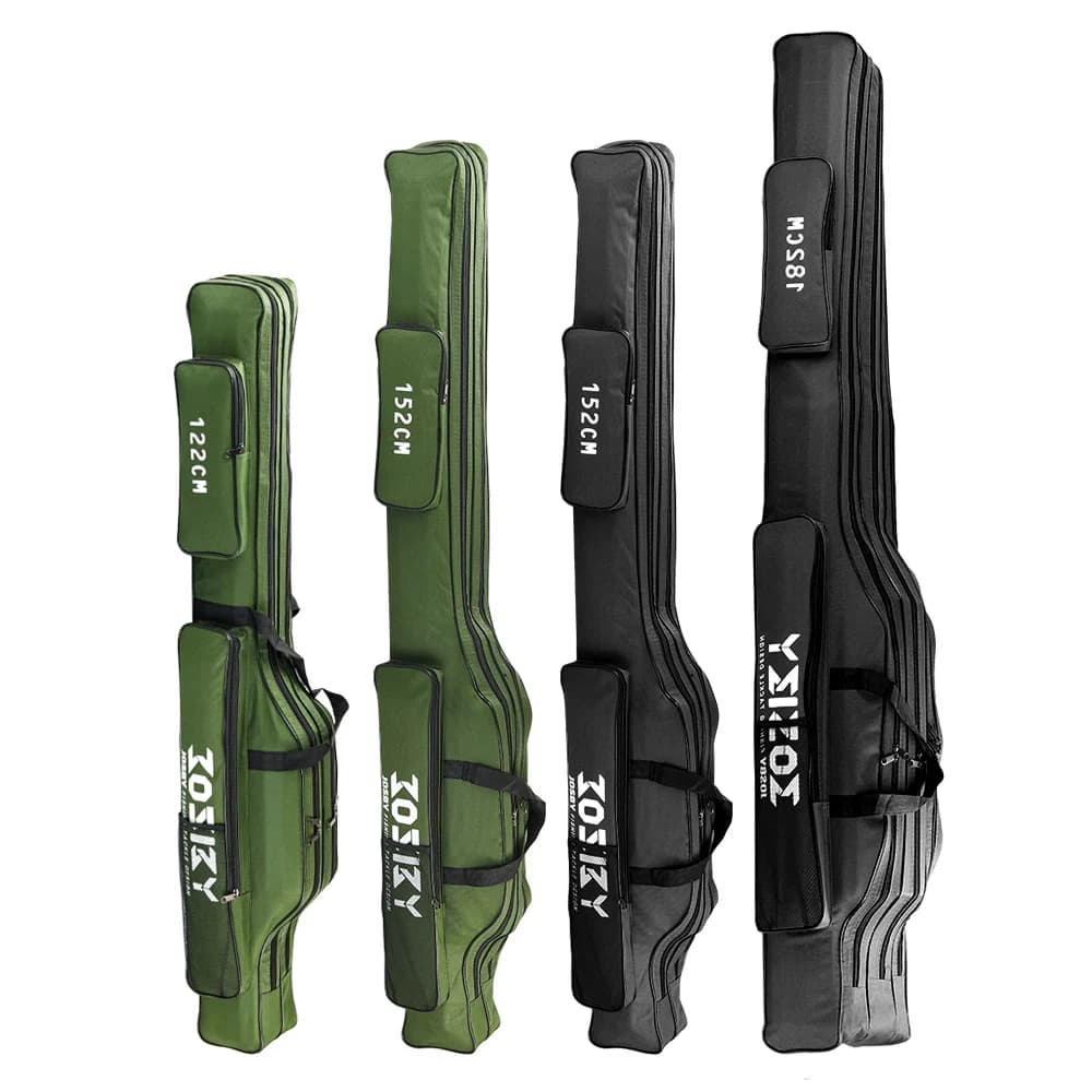 Sac de transport pliable canne à pêche portable 122cm 152cm 182cm rangement moulinet accessoires